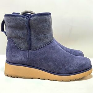 Navy blue Uggs size 6.5 slim style with wedge heel
